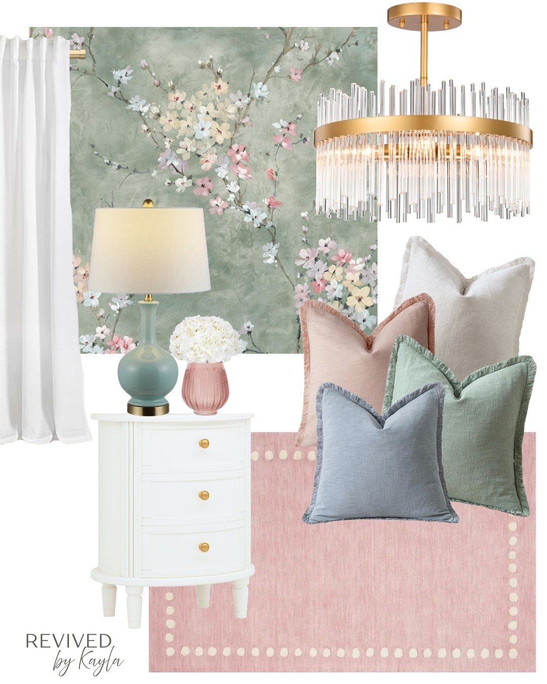 Pink and green floral room decor idea 🌸 Love this wallpaper! 

#home #homedecor #roomdecor #homedesign #roomdesign #bedroommakeover #kidsroom #girlsroom #girlsbedroom 

#LTKFindsUnder100 #LTKHome #LTKFindsUnder50