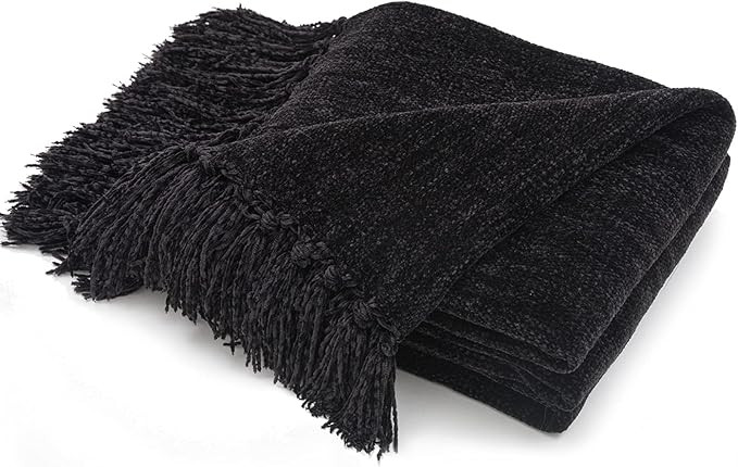 RECYCO Throw Blanket Soft Cozy Chenille Throw Blanket with Fringe Tassel for Couch Sofa Chair Bed... | Amazon (US)
