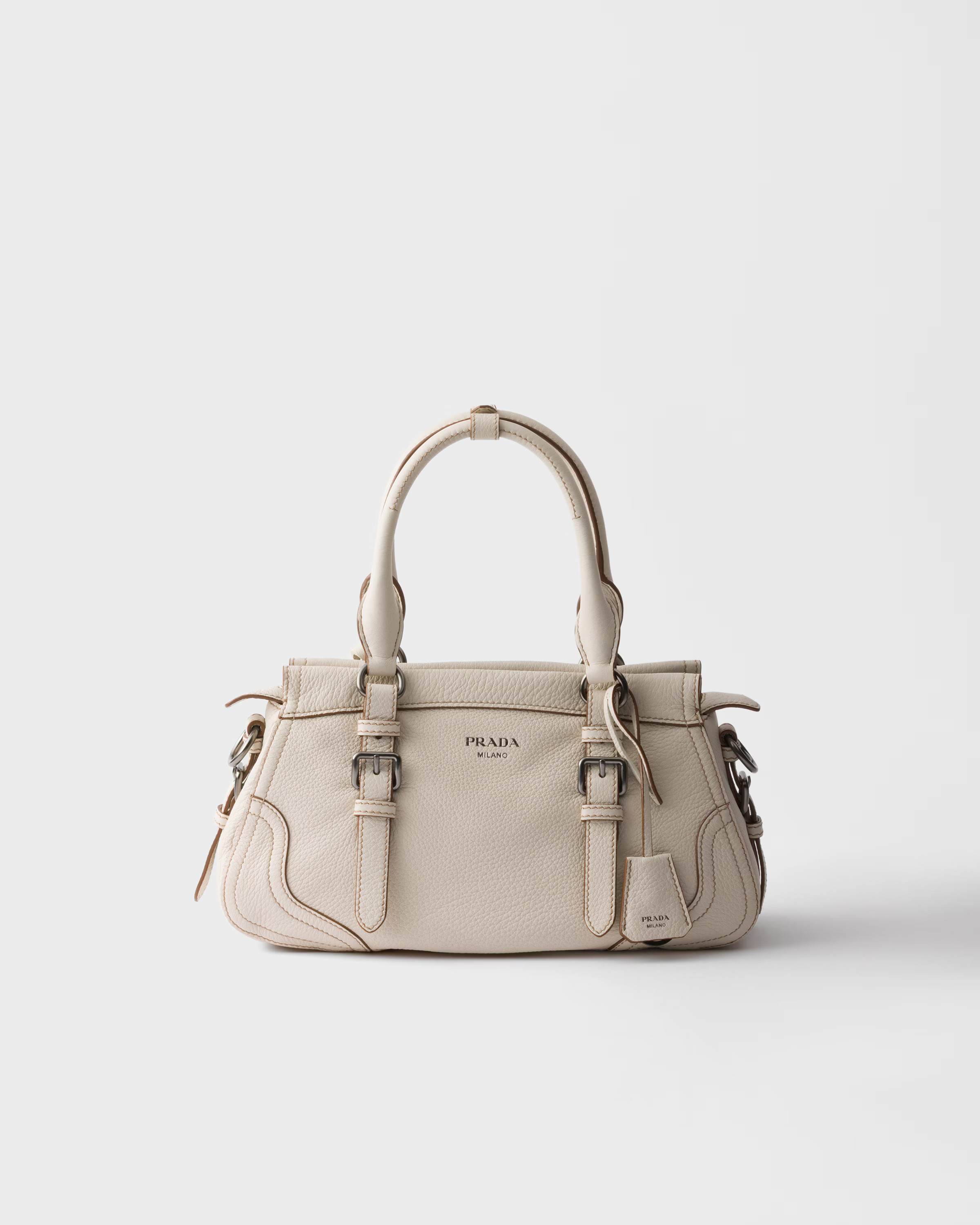 Large leather tote bag | Prada US