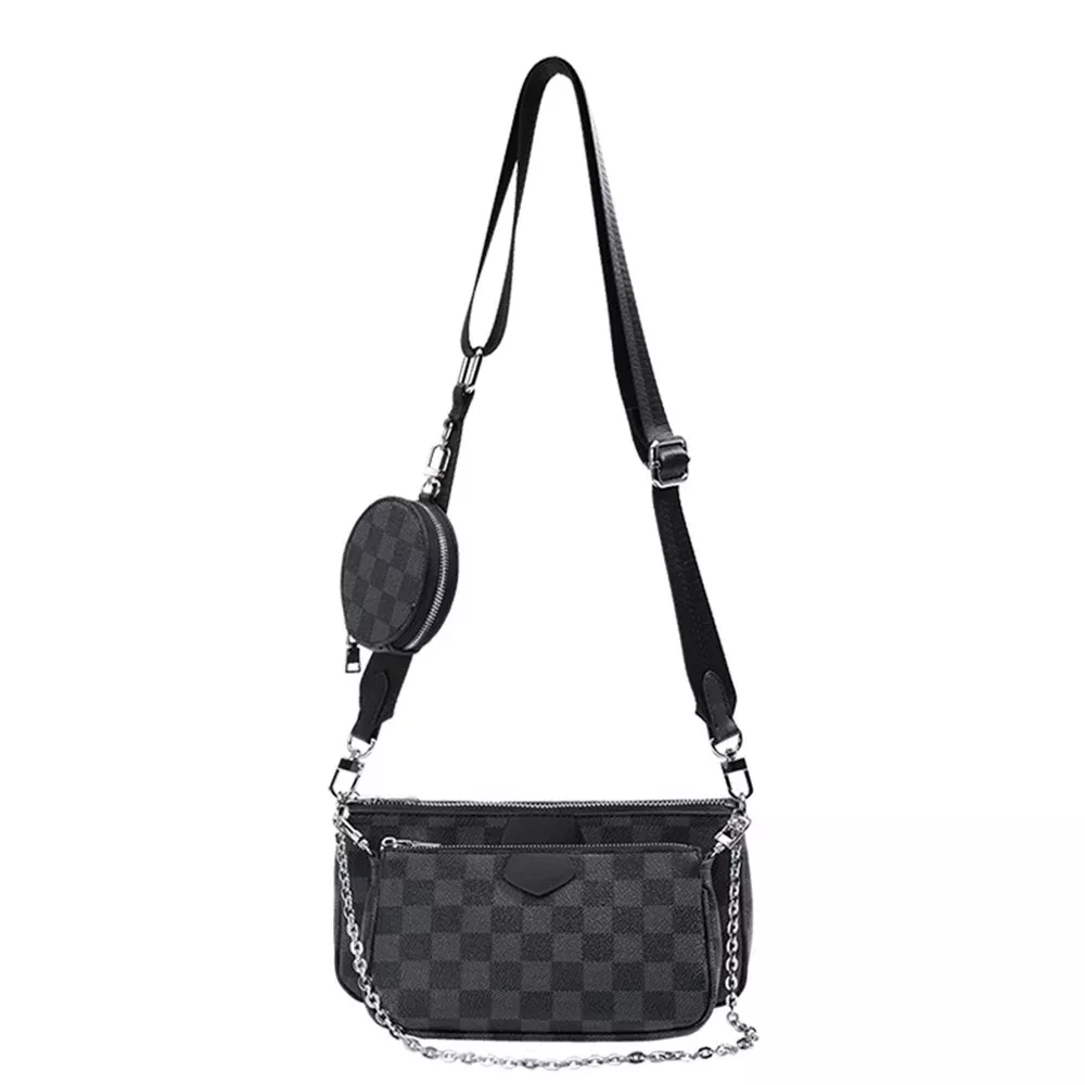 Sexy Dance Large Capacity Black Checkered Tote Shoulder Bag With Inner  Pouch- Checkered Cossbody Bag - PU Vegan Leather Handbag - Fashion Women  Satchel Purse Bag 