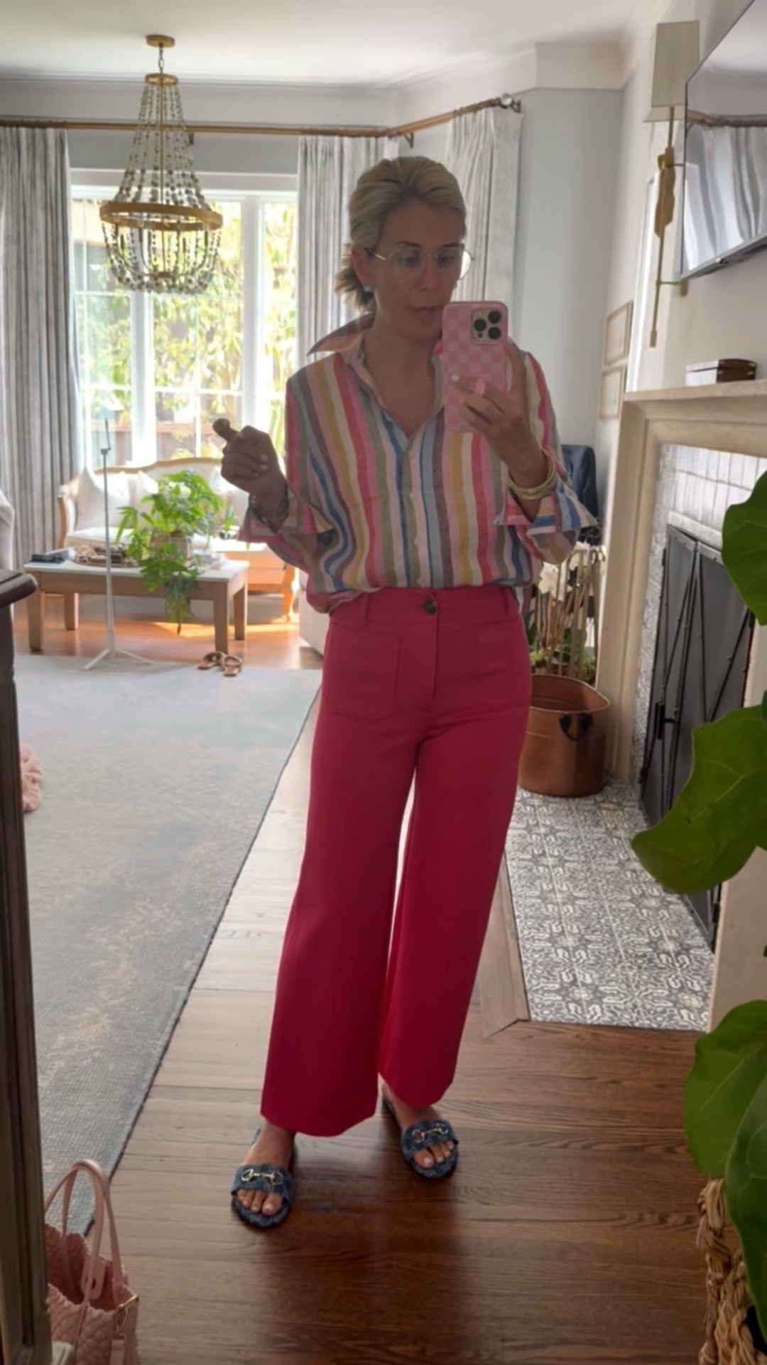 Mix and match is what we do here!! The stripes are so good that I bought the dress & the skirt and they are amazing!
Top - 2
Pants - 26
Sandal - 38.5 (size up 1/2)
*Use code VMJG for 25% off at Boden 
