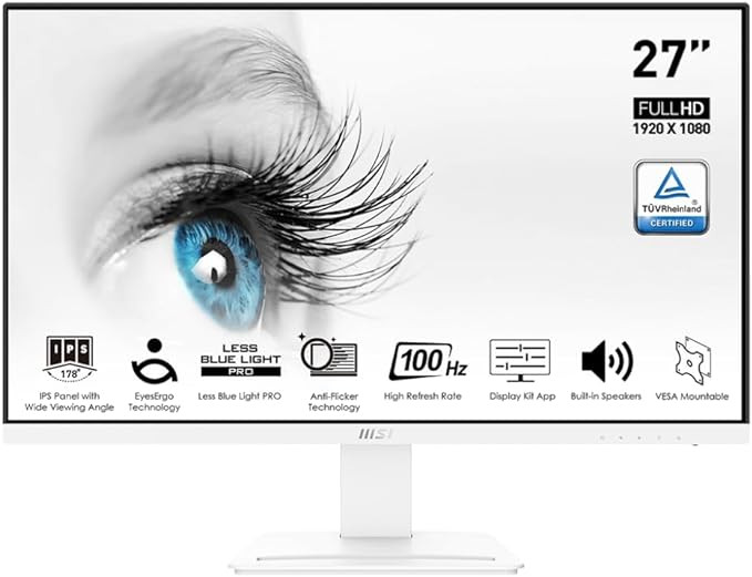 MSI Pro MP273AW, 27", 1920 x 1080 (FHD), IPS, 100Hz, TUV Certified Eyesight Protection, 4ms, Disp... | Amazon (CA)