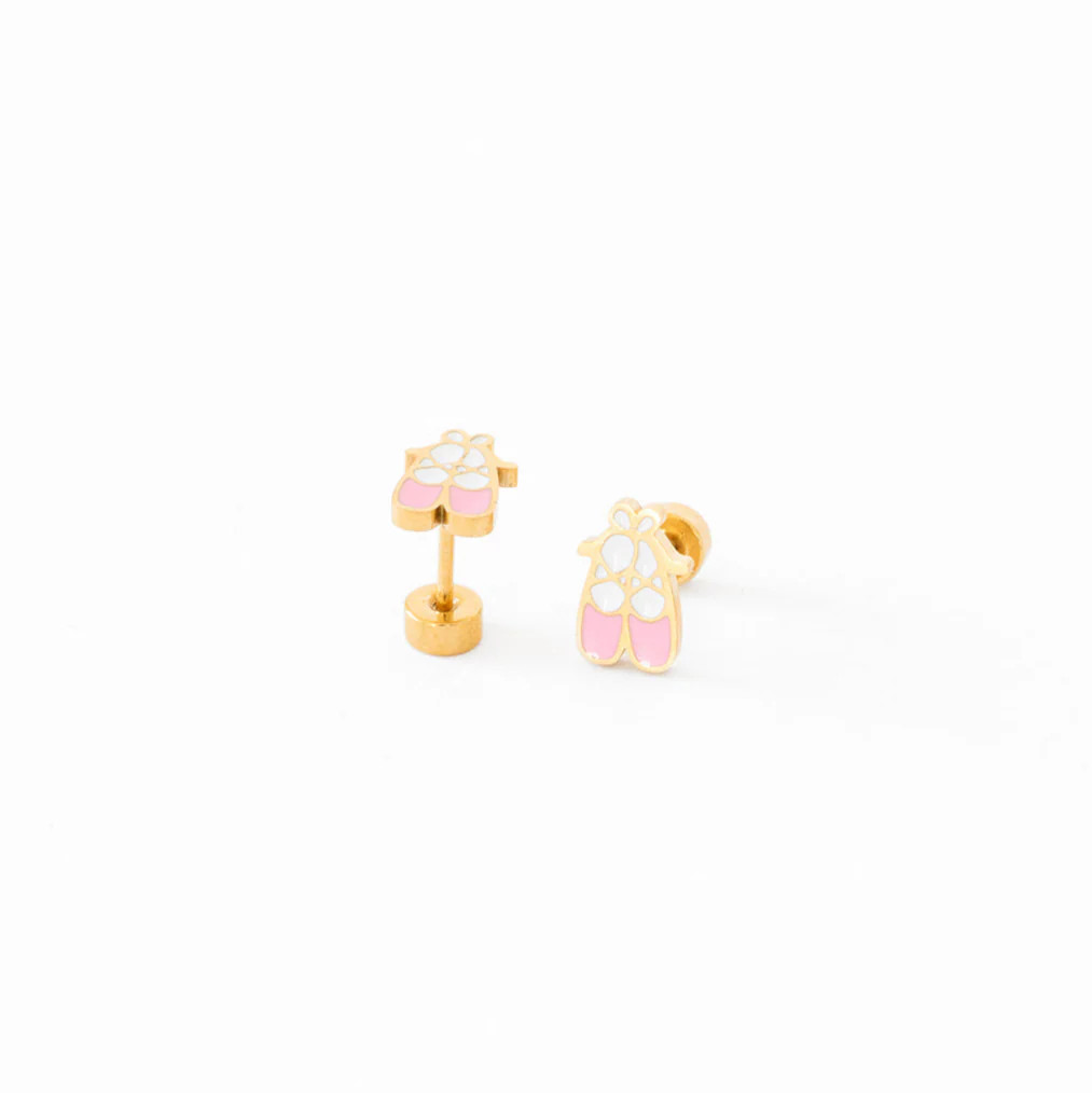 Enamel Ballet Slipper Stud Earring | Pip Pop Post