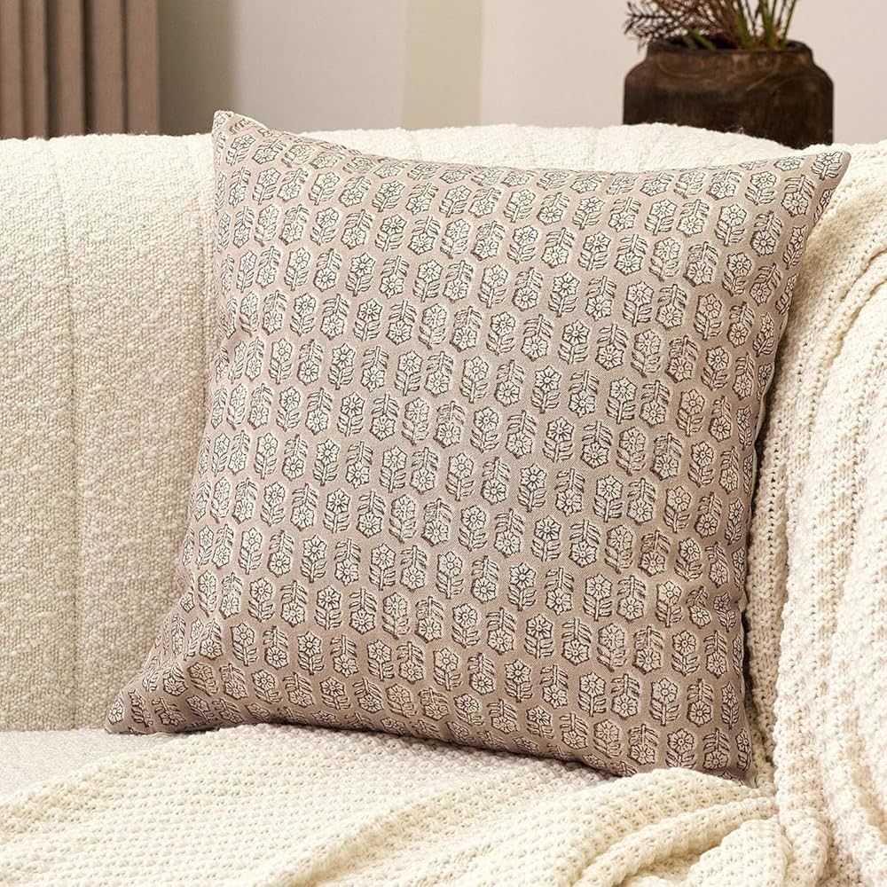 20x20 Pillow Covers Floral Pillow Covers Farmhouse Neutral Pillow Covers Decorative Pillows for C... | Amazon (US)