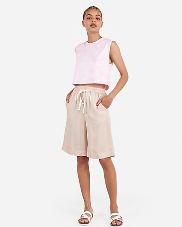 X Karla Sleeveless Cropped Tie Dye Tank | Express