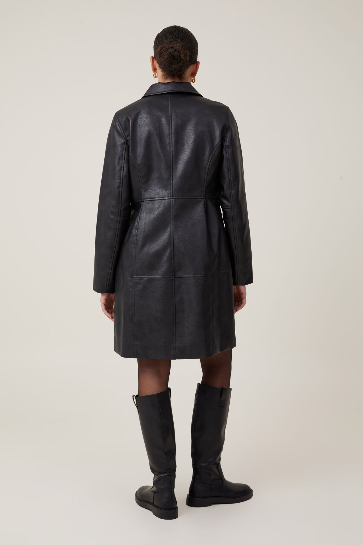 Kennedy Faux Leather Longline Jacket | Cotton On (ANZ)
