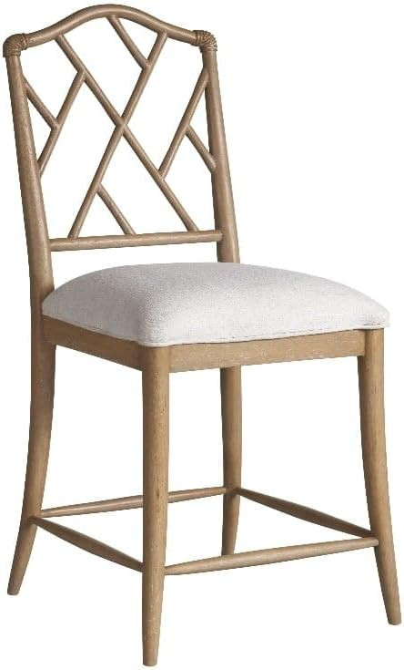 Universal Furniture Set of 2 Solid Wood Chippendale Counter Stools in Tan Finish | Amazon (US)