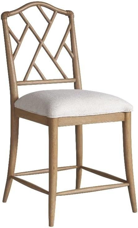 Universal Furniture Set of 2 Solid Wood Chippendale Counter Stools in Tan Finish | Amazon (US)