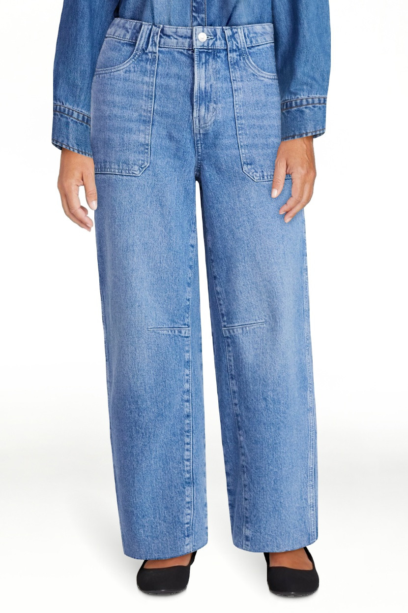 Free Assembly Women's Cropped Carpenter Barrel Jeans, 27" Inseam, Sizes 0-20 | Walmart (US)
