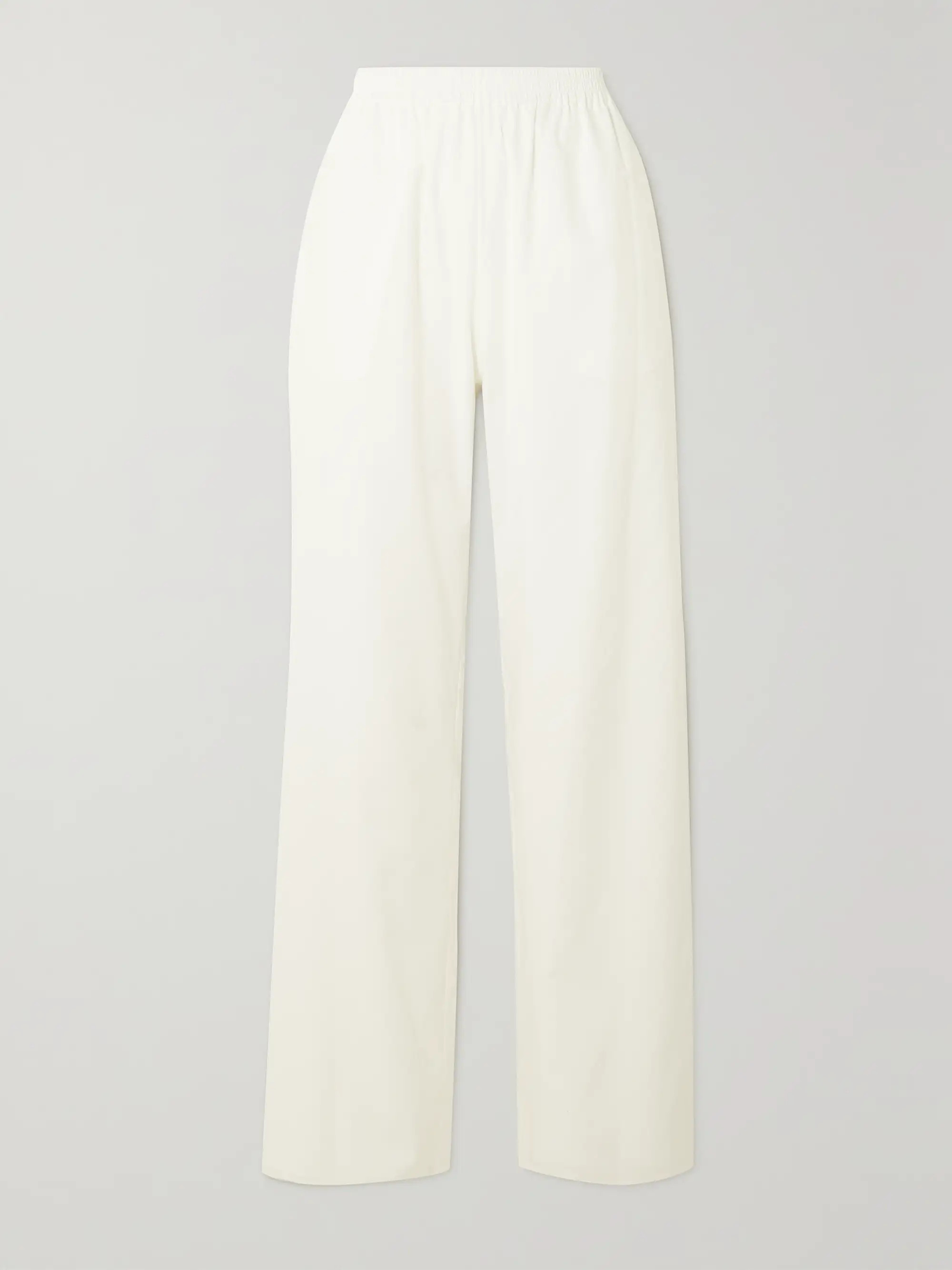 Ivory Mercedes cotton-poplin straight-leg pants | THE ROW | NET-A-PORTER | NET-A-PORTER (US)