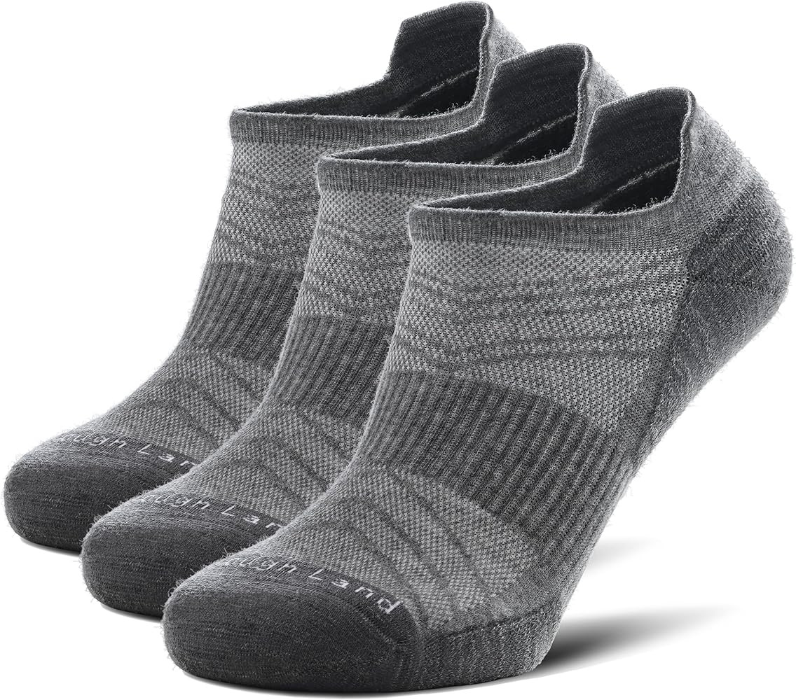 Toughland Merino Wool Socks for Men & Women – 80% Merino Wool, No Show, Lightweight, Cushioned ... | Amazon (US)