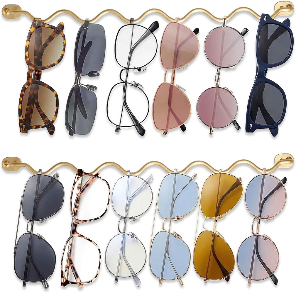 Sunglass Organizer Glasses Holder: Modern Metal Sunglass Holder Stand with Space Saving Design fo... | Amazon (US)