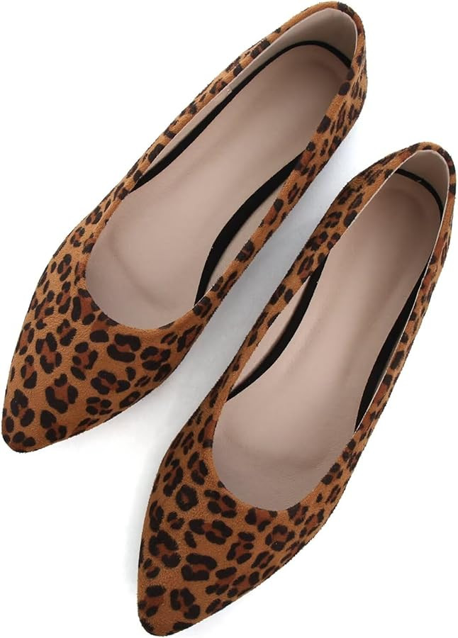 SAILING LU Women's Suede Pointed Toe Ballet Flats Comfortable Wedding Party Slip-On Ballerina Dre... | Amazon (US)