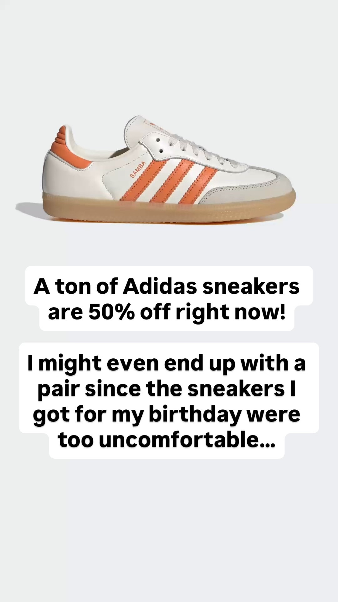I got a new pair of sneakers for my birthday and I wanted them to work so bad, but they were so uncomfortable…I think I might just end up with the real deal (Adidas) - tons of colors are 50% off right now!

#LTKSaleAlert