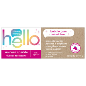 hello Kids Unicorn Sparkle Fluoride Toothpaste for ages 2+, Bubble Gum | CVS Health