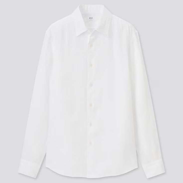 Men 100% Premium Linen Regular Fit Shirt (Regular Collar) | UNIQLO UK | UNIQLO (UK)