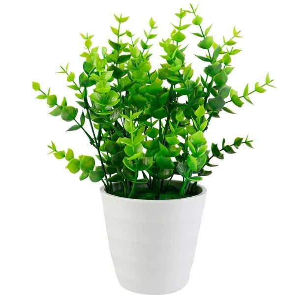 Bangcool Indoor Artificial Potted Plants Plastic Eucalyptus Stems Leaves Plants Small Fake Plants... | Walmart (US)