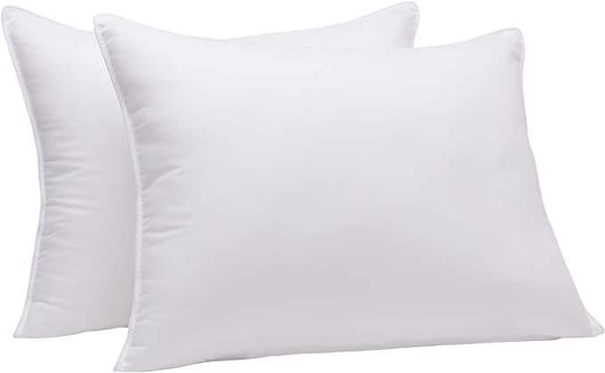 Amazon Basics Down-Alternative Pillows, Soft Density for Stomach and Back Sleepers - King, 2-Pack | Amazon (US)