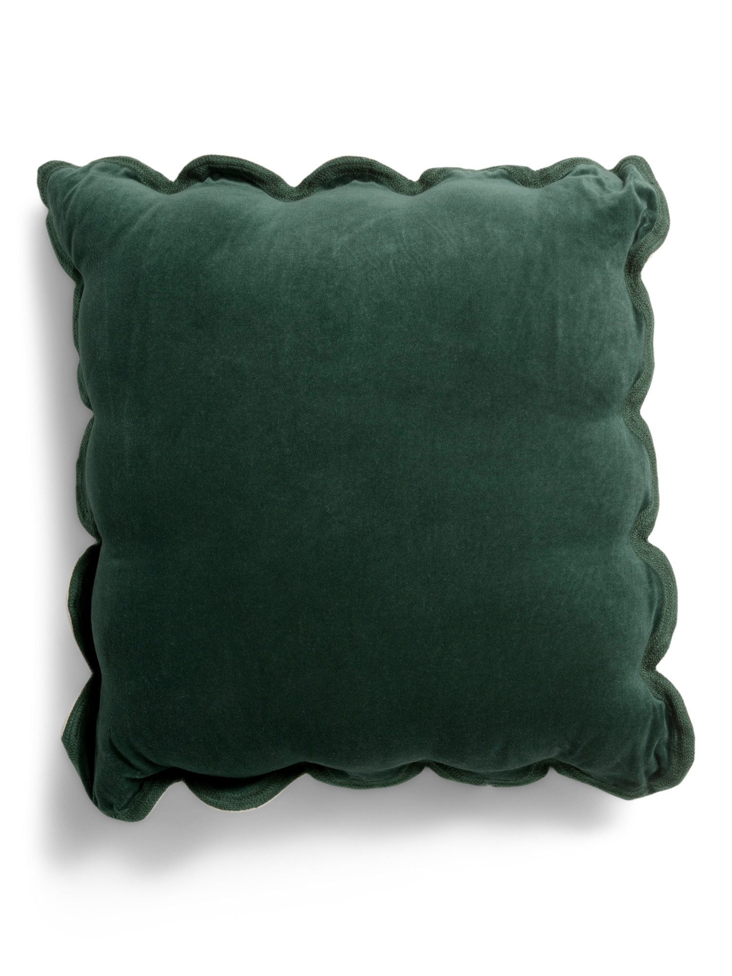 22x22 Cotton Blend Scalloped Velvet Pillow | Home | Marshalls | Marshalls