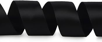 Ribbli Double Faced Black Satin Ribbon,1” x Continuous 25 Yards,Use for Bows Bouquet,Gift Wrapp... | Amazon (US)