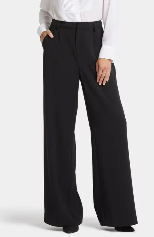 NYDJ High Waist Wide Leg Pants in Black at Nordstrom, Size 4 | Nordstrom