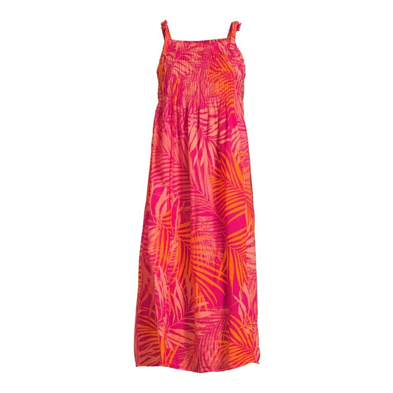 Beachlunchlounge Women's Print Ruched Midi Dress, Sizes S-XXL | Walmart (US)