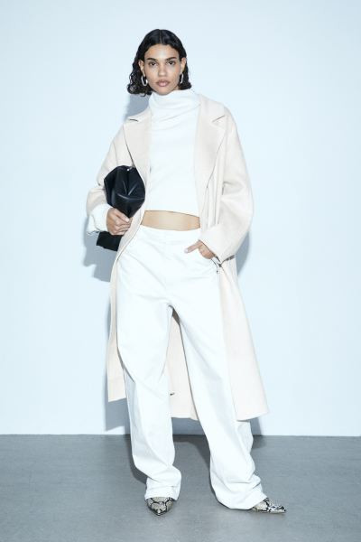 Wool-blend Coat - Light beige - Ladies | H&M US | H&M (US + CA)
