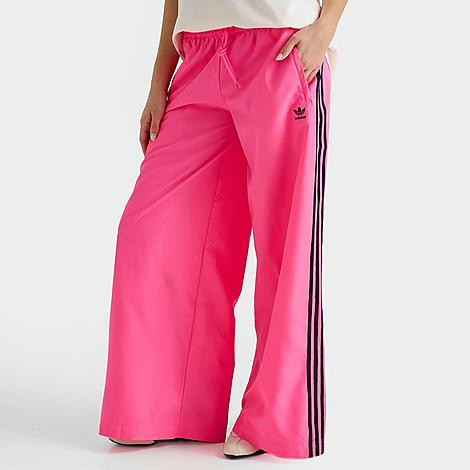 adidas Women's Originals Firebird Oversized Track Pants in Lucid Pink/Black Size: Large | Finish Line (US)