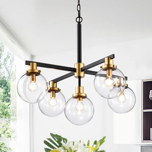 Fennell 5-Light Sputnik Modern Linear Chandelier | Wayfair North America