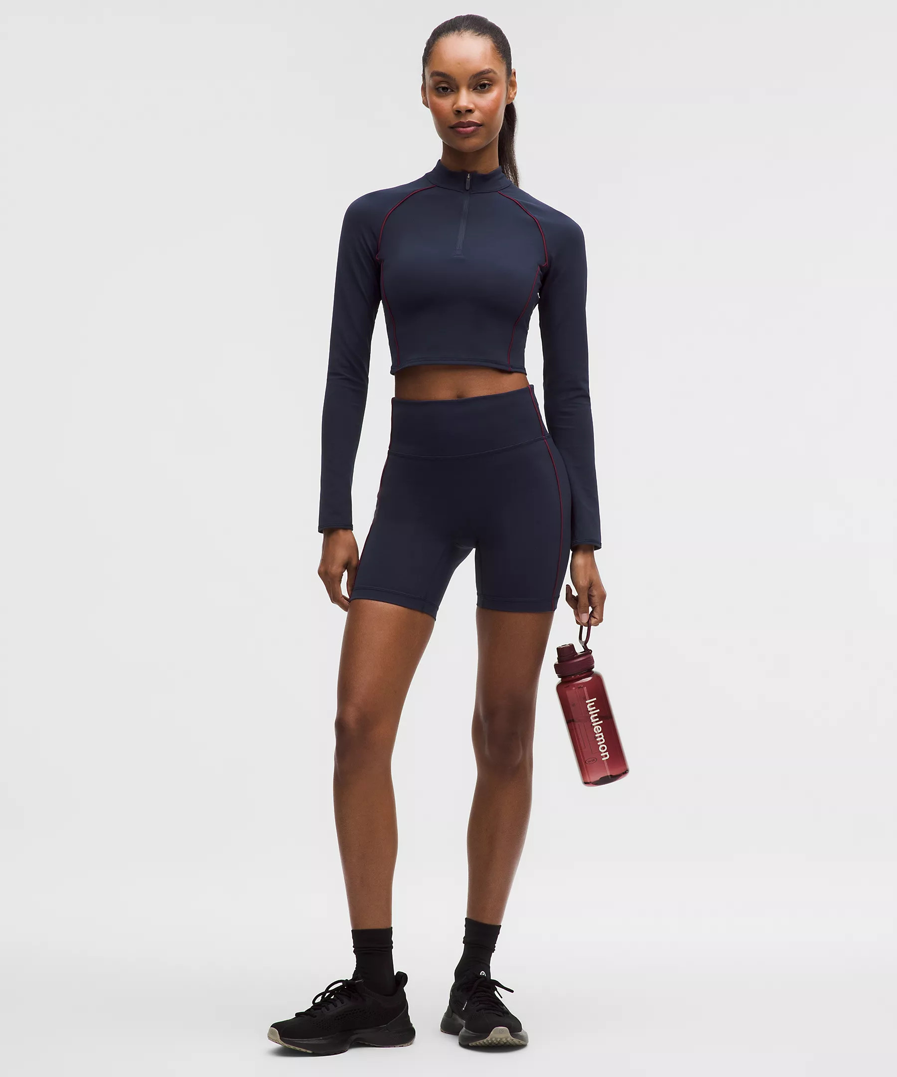 Wunder Train Cropped Long-Sleeve Half Zip | Lululemon (US)