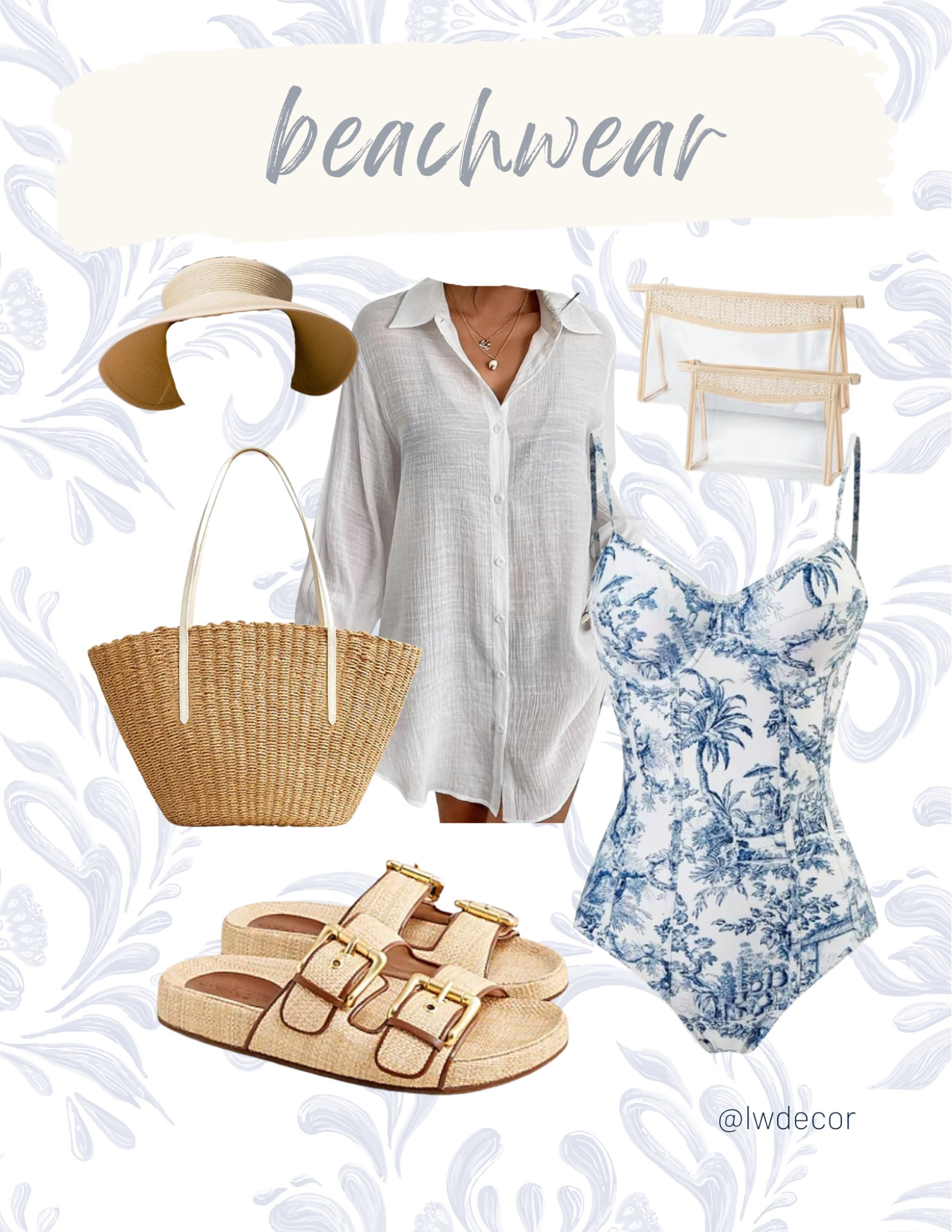 I’ve been really into the toile de jouy print! The beautiful summer-like swimsuit will be perfect for the upcoming summer. Pairing some of my other favorites to complete the beachwear look! Tell me what you get! 

#LTKSeasonal #LTKswim #LTKshoecrush