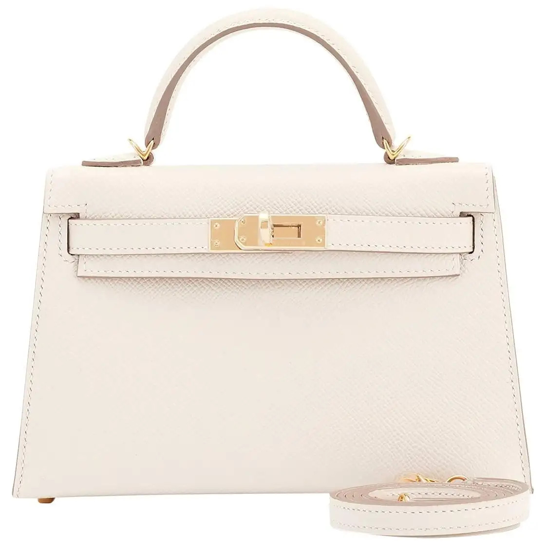 Hermes Kelly 20cm Craie Mini Off White Chalk VIP Shoulder Bag VIP Z Stamp, 2021 For Sale at 1stDi... | 1stDibs