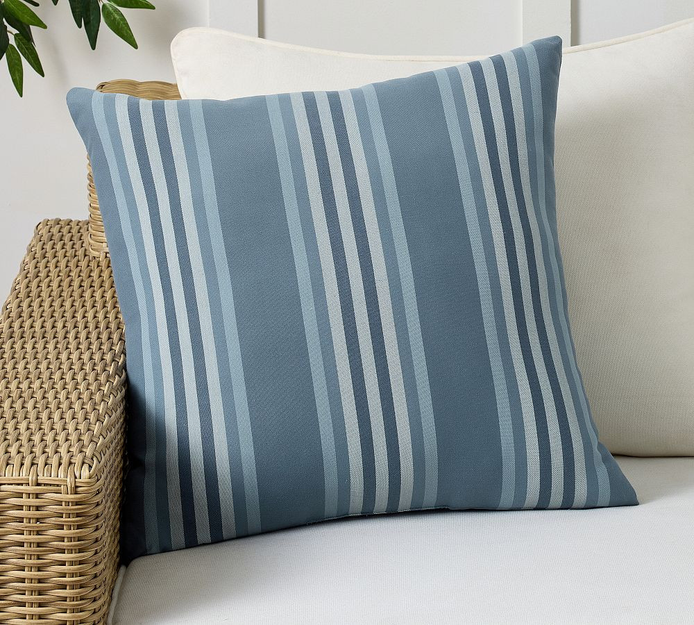 Cooper Striped Outdoor Pillow | Pottery Barn (US)