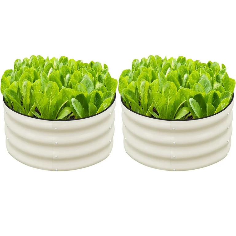 SnugNiture Galvanized Raised Garden Bed, 2Pcs 2x2x1ft Outdoor Raised Beds Kit for Vegetables and ... | Walmart (US)