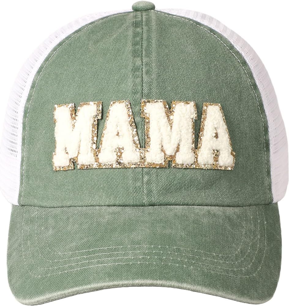 MIRMARU Women’s Baseball Caps Distressed Vintage Patch Washed Cotton Low Profile Embroidered Me... | Amazon (US)