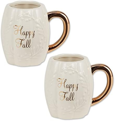 DII Ceramic Gift Mug Collection Hand Painted Funny Shaped Tea/Coffee Cup Set, 14 Ounce, Happy Fal... | Amazon (US)