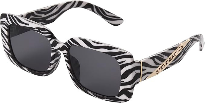 Amazon.com: Steve Madden Womens Square Edge Sunglasses, Zebra, 56mm US : Clothing, Shoes & Jewelr... | Amazon (US)