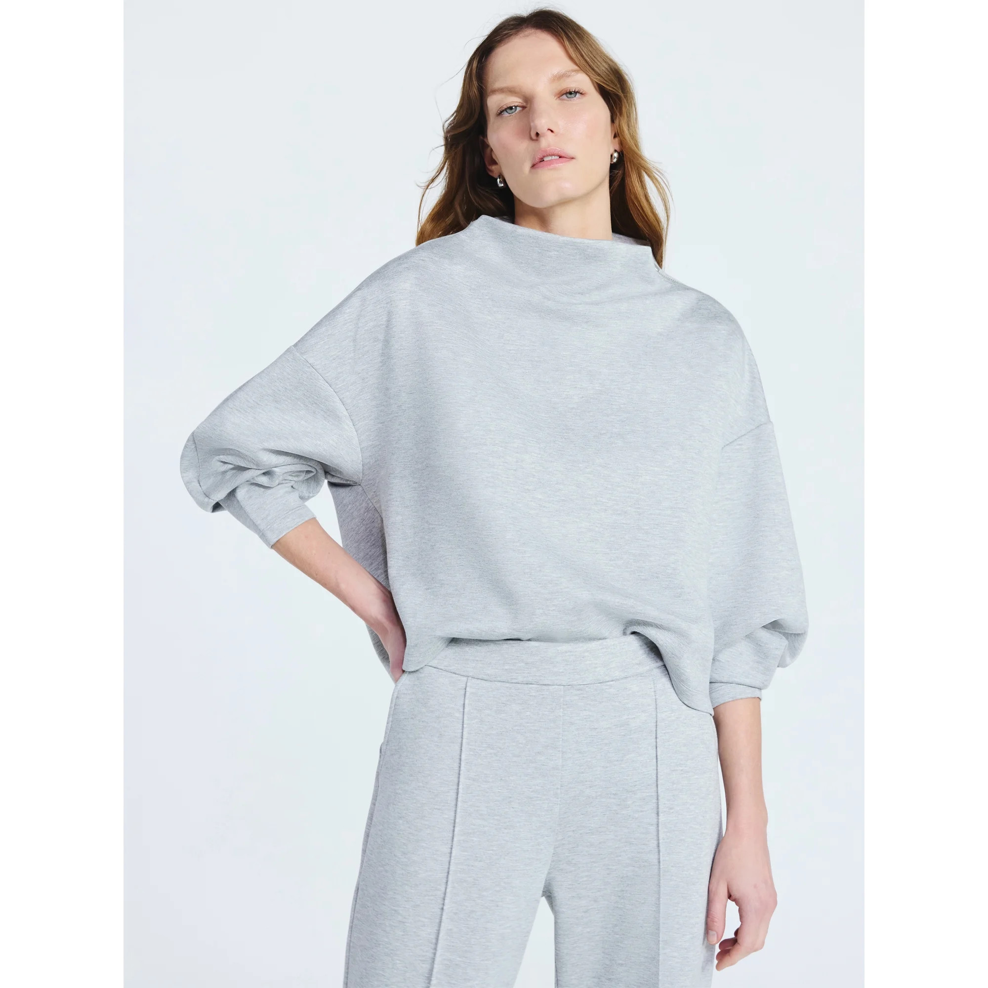 Scoop Women's New Scubaknit Zip Neck Top, Sizes XS-XXL | Walmart (US)