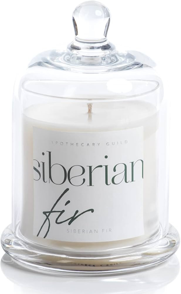 Zodax | Siberian Fir | Apothecary Guild Scented Candle Jar with Glass Dome | 68 Hour Burn Time | Amazon (US)