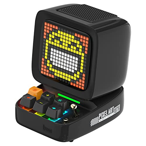 Divoom Ditoo Retro Pixel Art Game Bluetooth Speaker with 16X16 LED App Controlled Front Screen (Black) | Amazon (US)