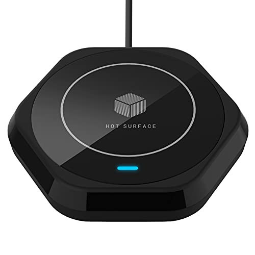 Coffee Mug Warmer: Smart Beverage Heating Plate Candle Wax Cup Warmer Electric Thermostat Coaster for Hot Coffee Milk Tea Water Cocoa Desk Home Office Use (R1 Black) | Amazon (US)