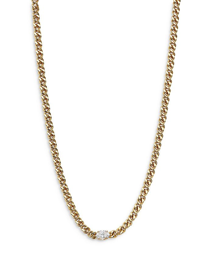 Wrap Party Cubic Zirconia Curb Chain Strand Necklace, 14"-17" | Bloomingdale's (US)