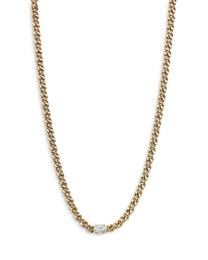 Wrap Party Cubic Zirconia Curb Chain Strand Necklace, 14"-17" | Bloomingdale's (US)