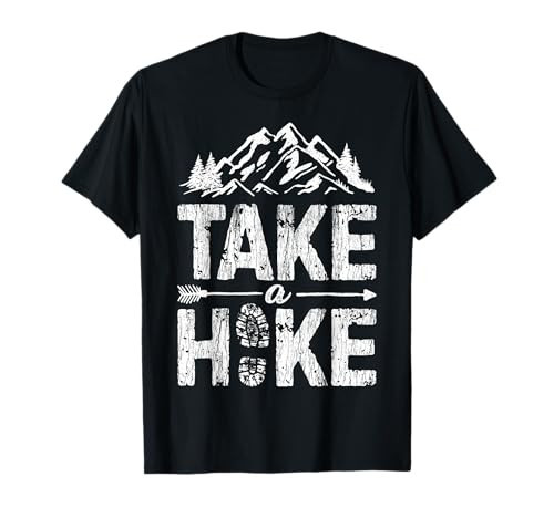 Take A Hike Outdoor Hiking Nature Hiker Vintage Men Women T-Shirt Small | Amazon (US)