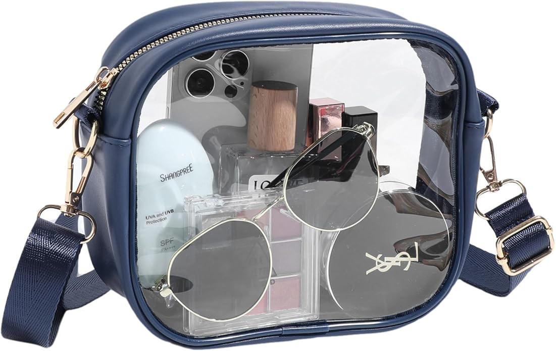 Clear Bag for Stadium Events, Clear Purse for Women Stadium Approved Crossbody, Concert Bag with ... | Amazon (US)