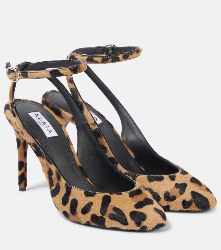 AlaÃ¯a Decollete 90 calf hair slingback pumps | Mytheresa (US/CA)