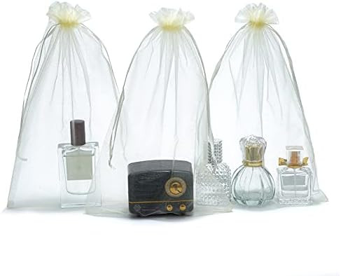 25 pcs 8x12 Inches Drawstring Organza Bags Wedding Party Favor Gift Candy Toys Makeup Pouches Gif... | Amazon (US)