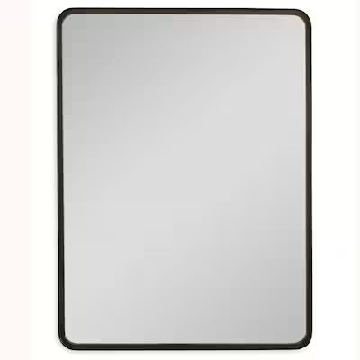 allen + roth 30-in W x 40-in H Dark Bronze with Gold Highlights Framed Wall Mirror | Lowe's