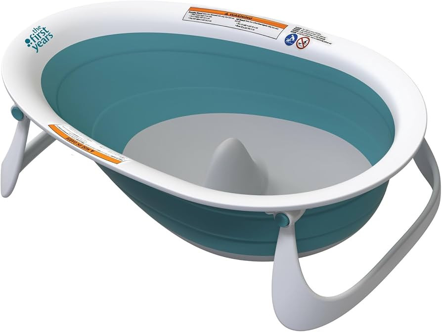 The First Years Sure Comfort Collapsible Baby Bathtub - 2-Position Collapsible Baby Bath Tub - Re... | Amazon (US)
