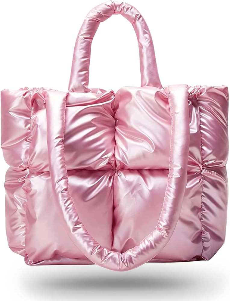 DAATUANG Puffer Shoulder Bag For Women Large Puffer Tote Bag Lightweight Puffer Handbag Luxury Pu... | Amazon (US)